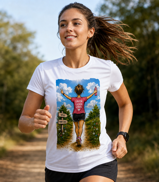 LAUFEN. LACHEN. LEBEN. (Premium Organic Shirt Women)