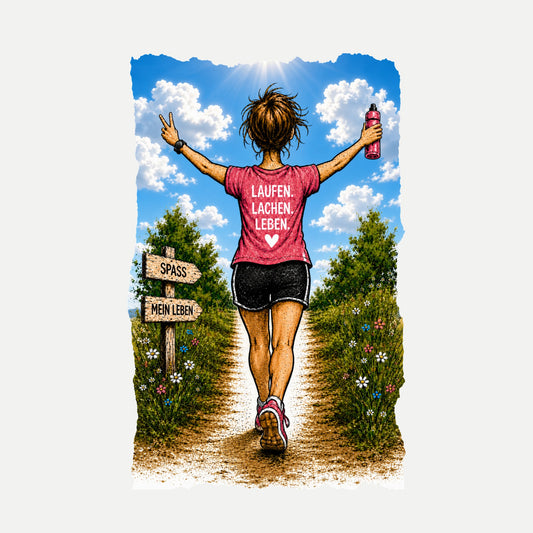 LAUFEN. LACHEN. LEBEN. (Premium Organic Shirt Women)