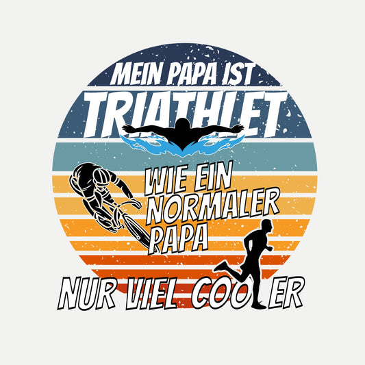 MEIN PAPA IST TRIATHLET (Premium Organic T-Shirt)