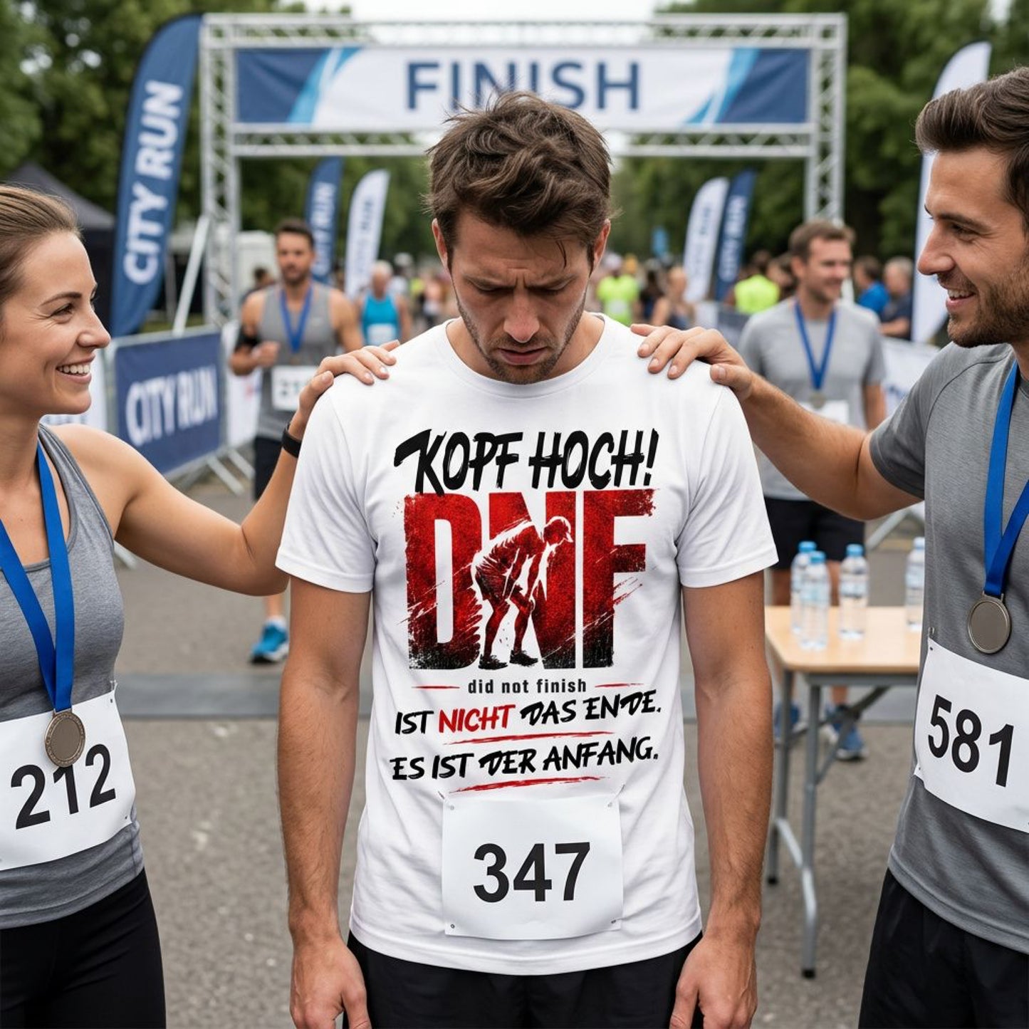 KOPF HOCH! DNF IST NICHT DAS ENDE. ES IST DER ANFANG. (Premium Organic T-Shirt)