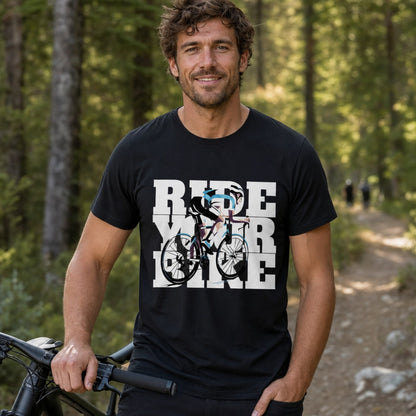 RIDE YOUR BIKE – KEEP MOVING (Premium Organic T-Shirt)