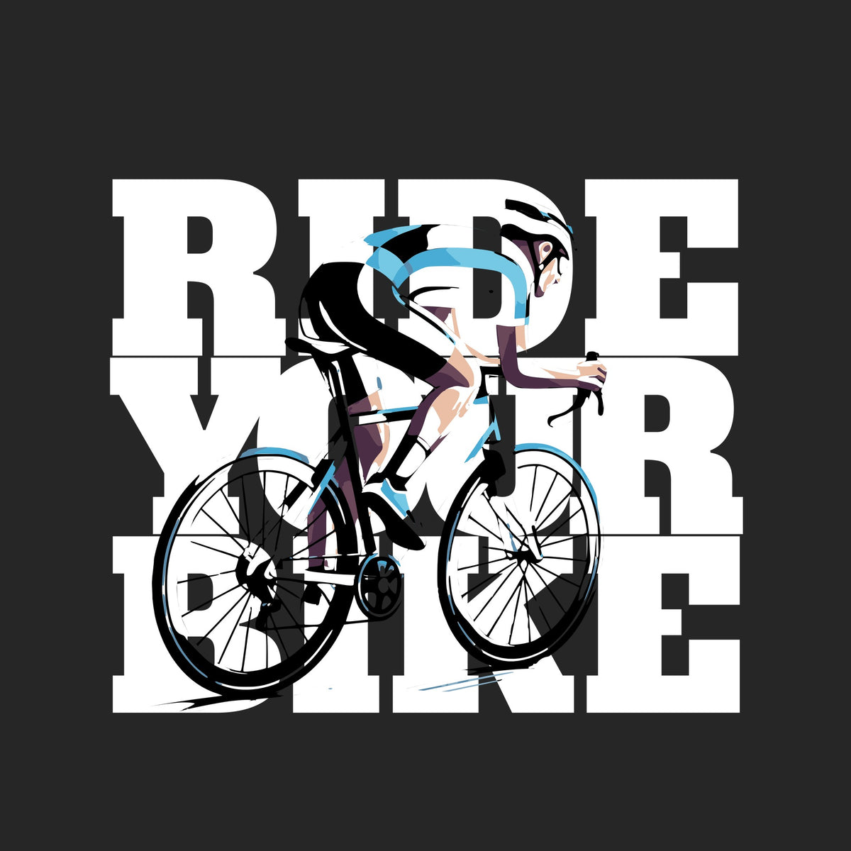 RIDE YOUR BIKE – KEEP MOVING (Premium Organic T-Shirt)