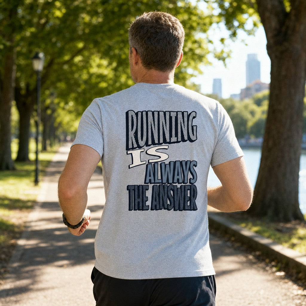 RUNNING IS ALWAYS THE ANSWER (Premium Organic T-Shirt)